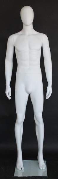 Male Egghead Mannequin MM-SFM63E-WT - Mannequin Mall