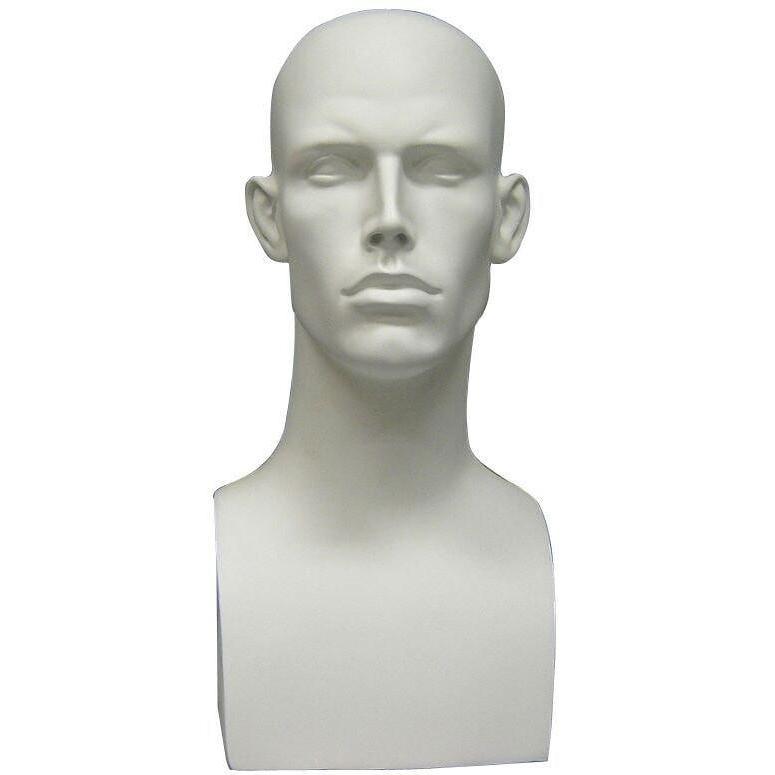 Male Mannequin Head MM-MDERAW2 - Mannequin Mall