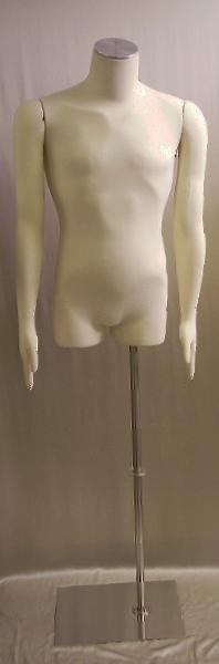 Male Pinnable Dress Form with Movable Arms MM-MARMBS05 - Mannequin Mall