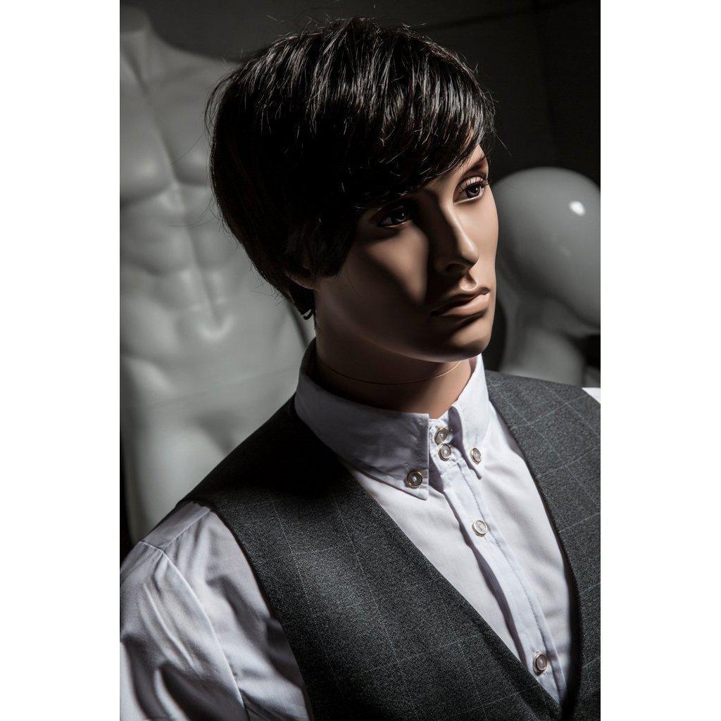 Male Realistic Posable Mannequin with Back Support MM-HM01 - Mannequin Mall