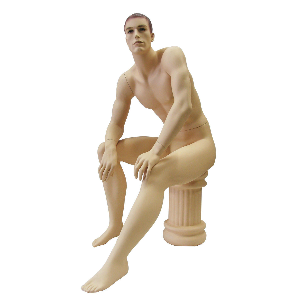 Male Realistic Sitting Mannequin MM-KW12F - Mannequin Mall