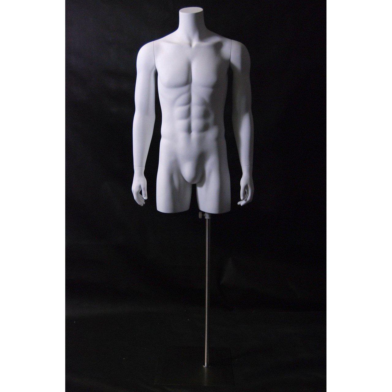 Glossy Male Full Body Mannequin In White In Austin & Dallas Texas