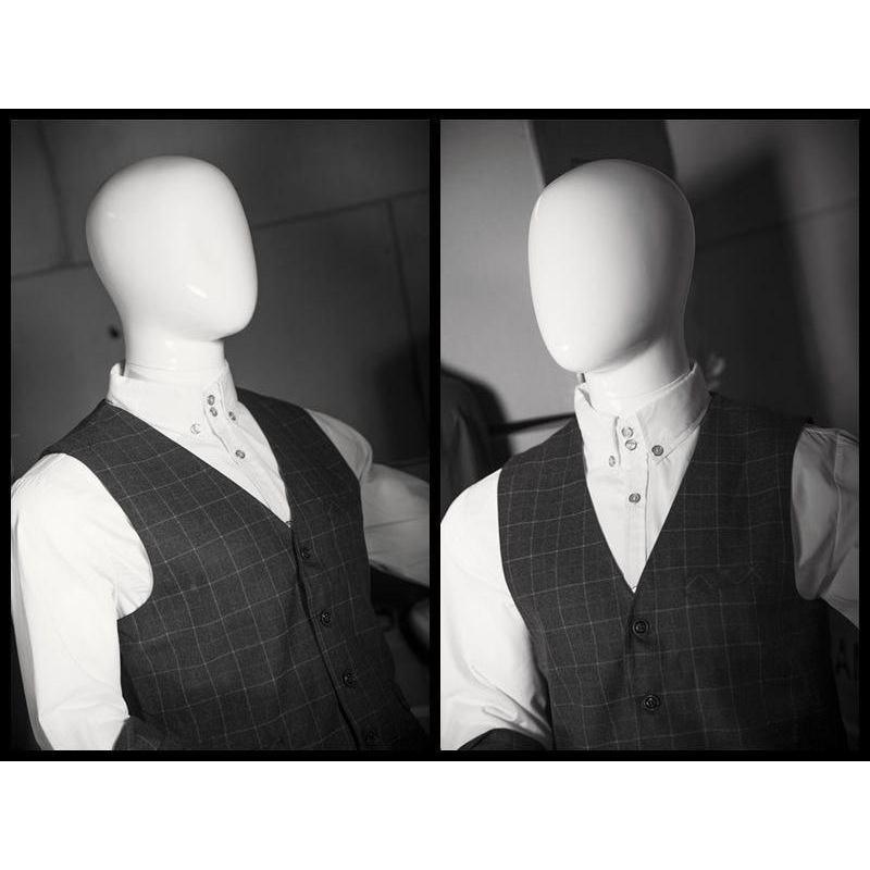 Male White Abstract Posable Mannequin with Back Support MM-01WEG - Mannequin Mall