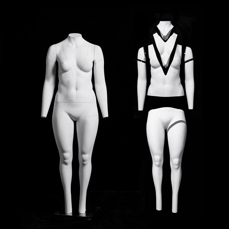 Plus Size Female Invisible Ghost Mannequin Full Body for Photography MM-MZGH10 - Mannequin Mall