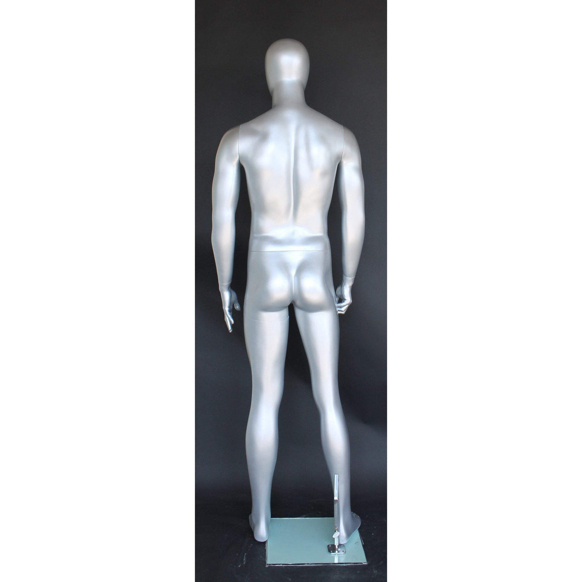 Silver Egghead Male Mannequin MM-SFM25E-ST - Mannequin Mall