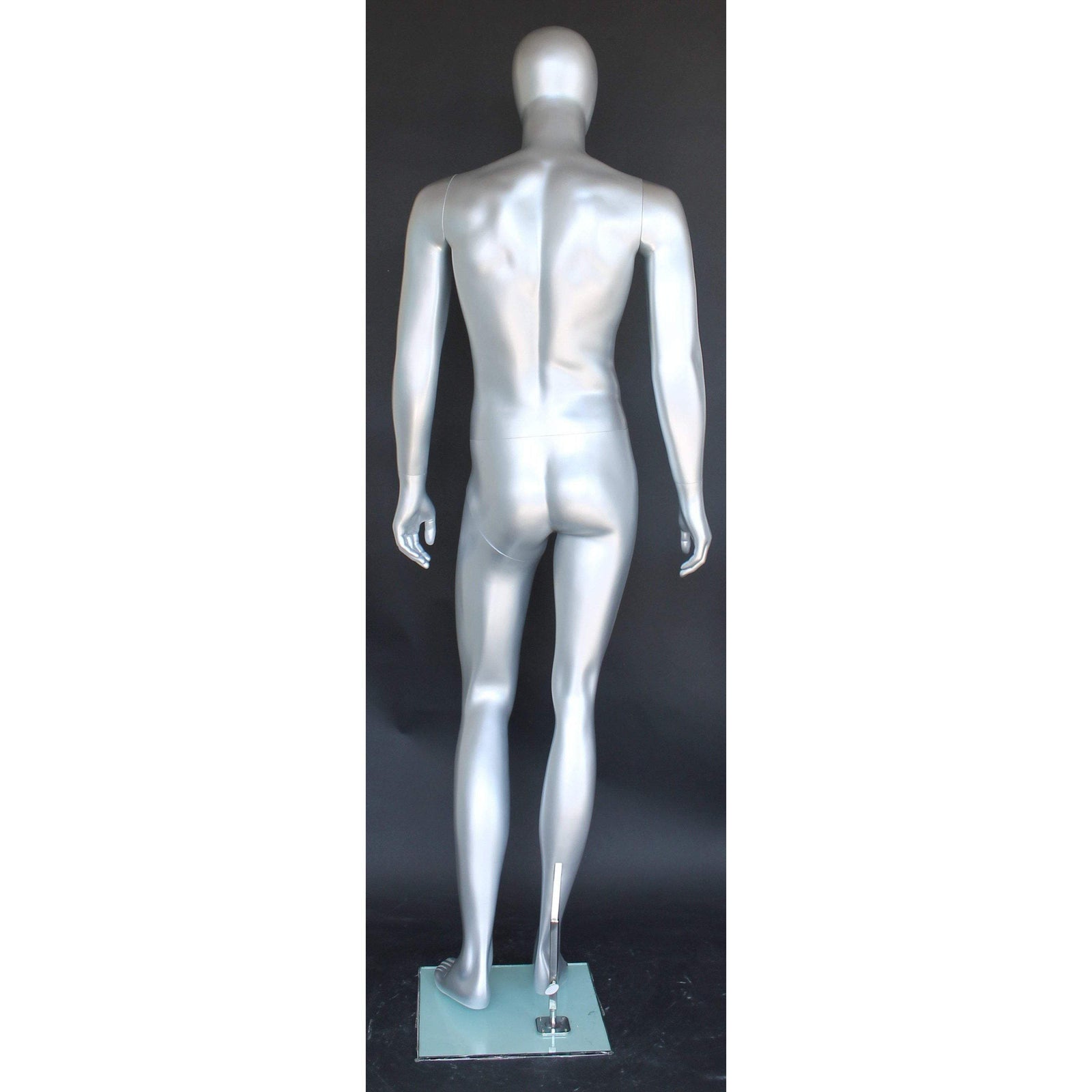 Silver Egghead Male Mannequin MM-SFM26E-ST - Mannequin Mall