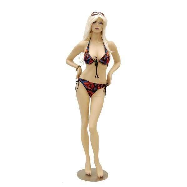 super sexy women in lingerie Female mannequins in underwear, view through the window. Lingerie store,  lace bra and panties in a shop Stock Photo main image 0