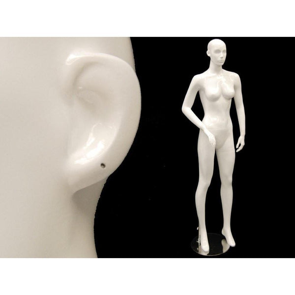 One Day Rental -- Gloss White Abstract Female Mannequin MM-A3W1R