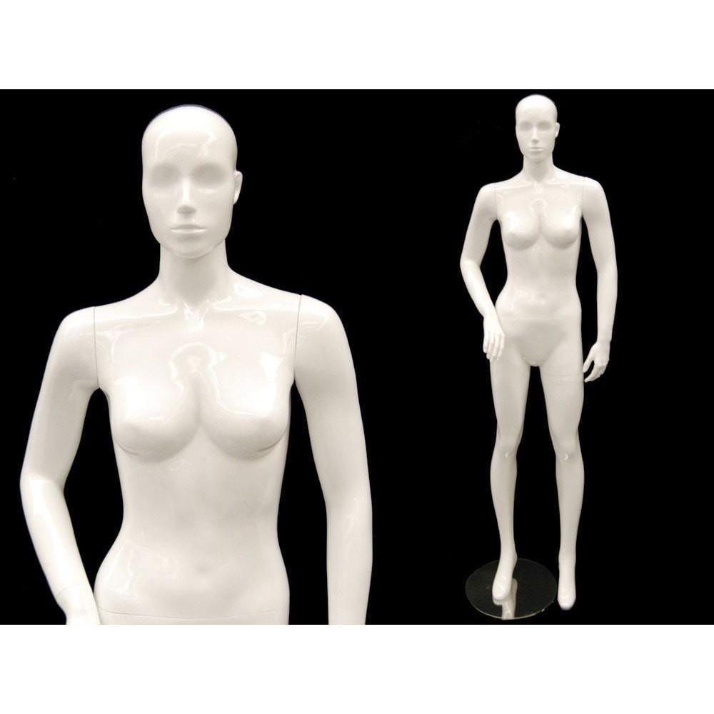 Female Full Body Mannequin - Abstract High End Style - Glossy White  Fiberglass