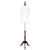 White Dress Form with Mahogany Tripod Base MM-B2MFR - Mannequin Mall
