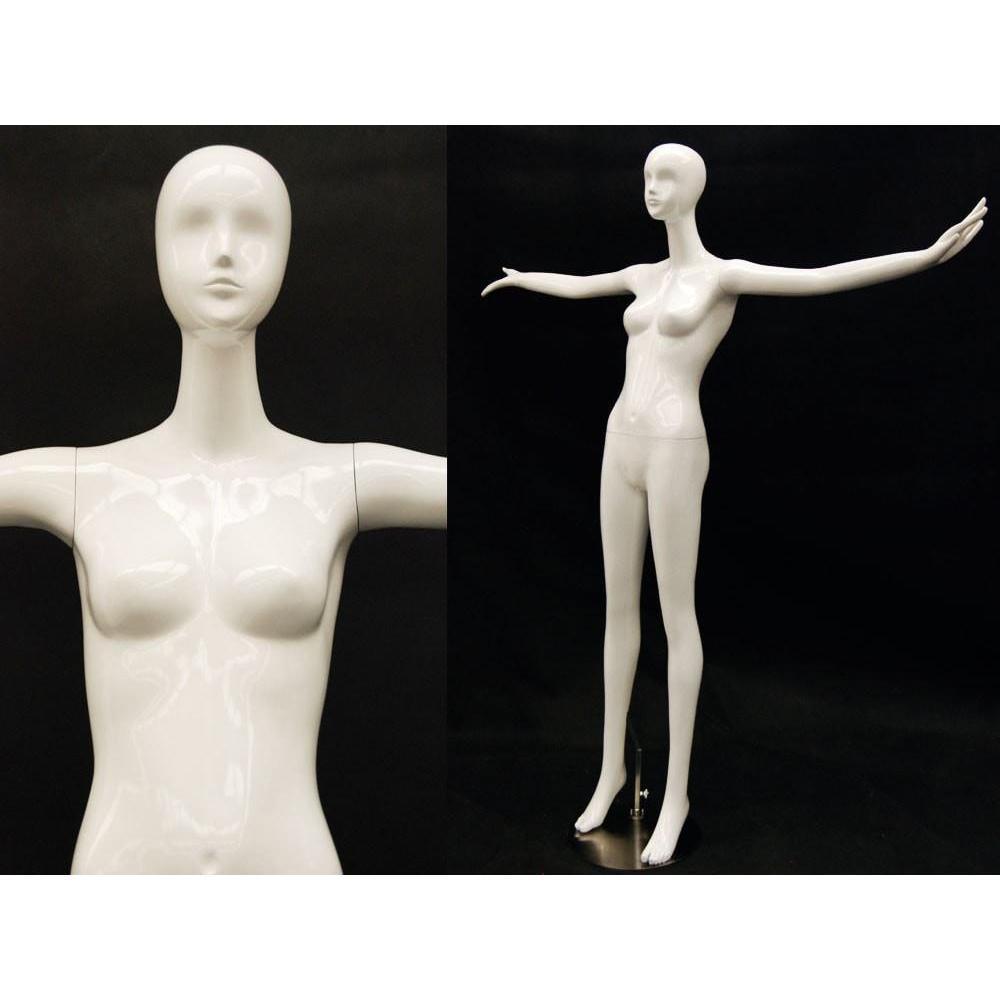 White Female Abstract Mannequin MM-IVY1 - Mannequin Mall