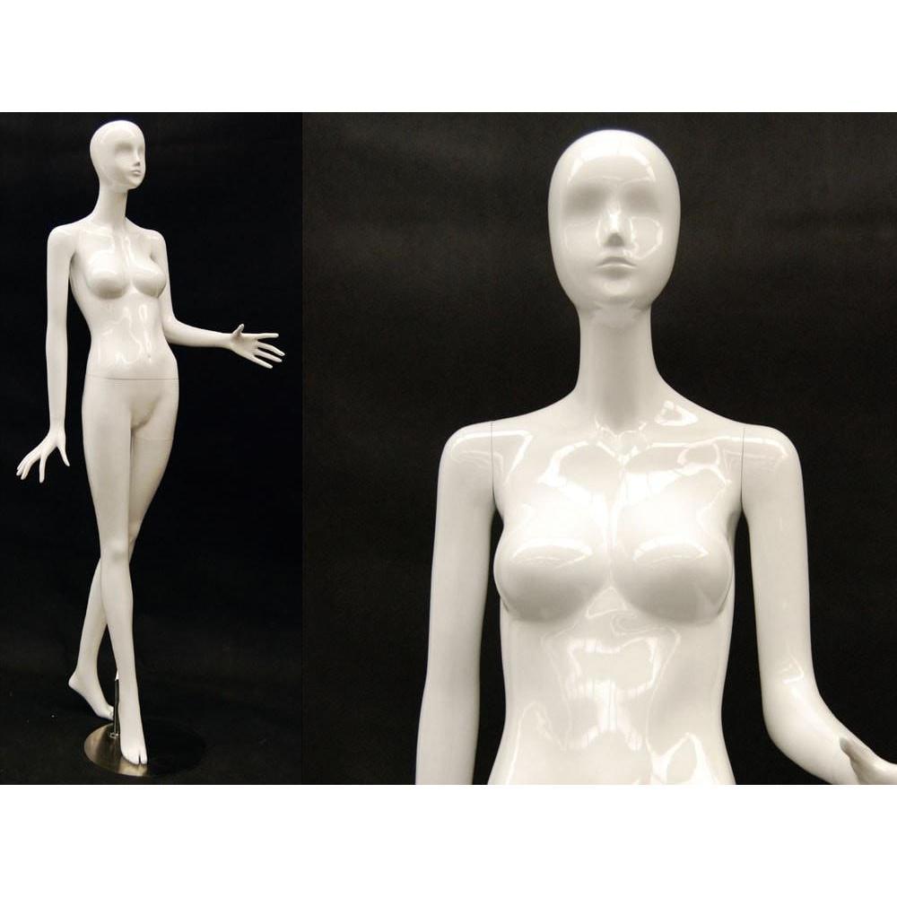 White Female Abstract Mannequin MM-IVY3 - Mannequin Mall