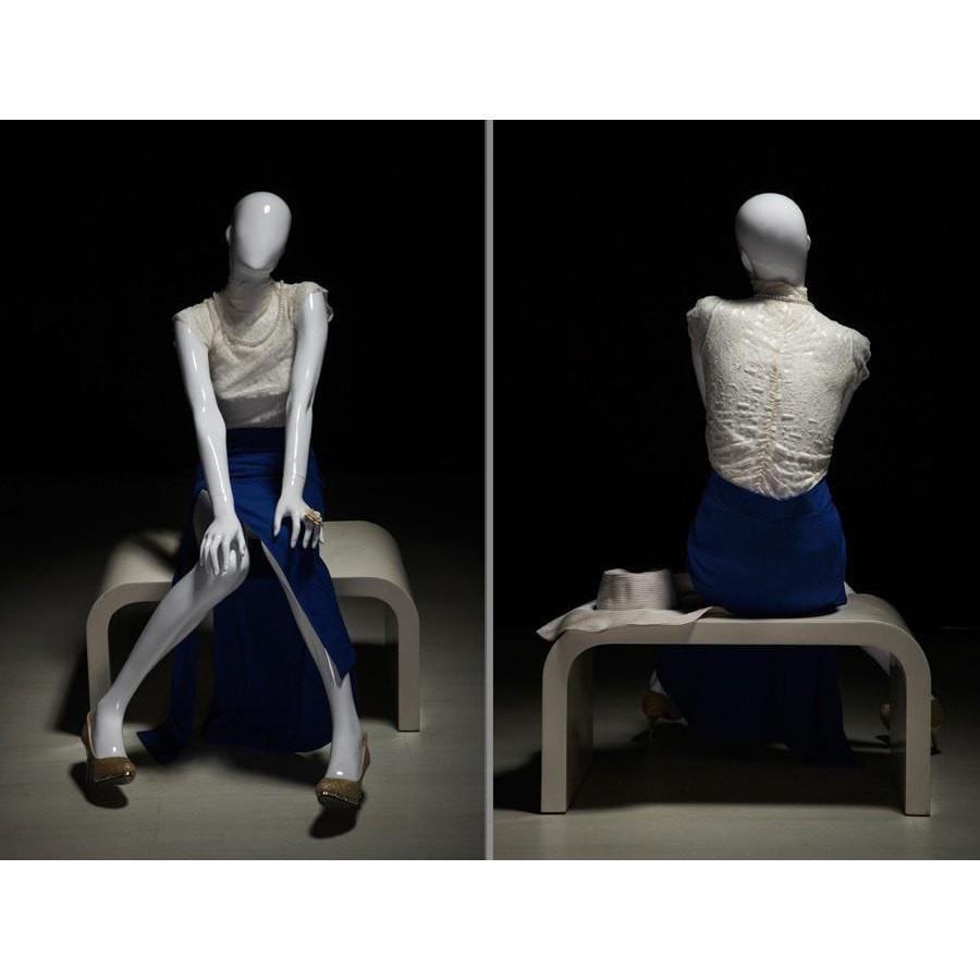 White Female Abstract Mannequin MM-OZIW1 - Mannequin Mall