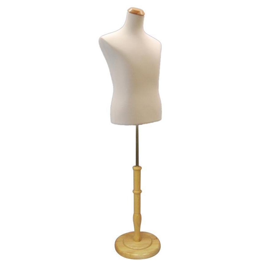 Male French Dress Form With Round Base MM-MFDRB - Mannequin Mall