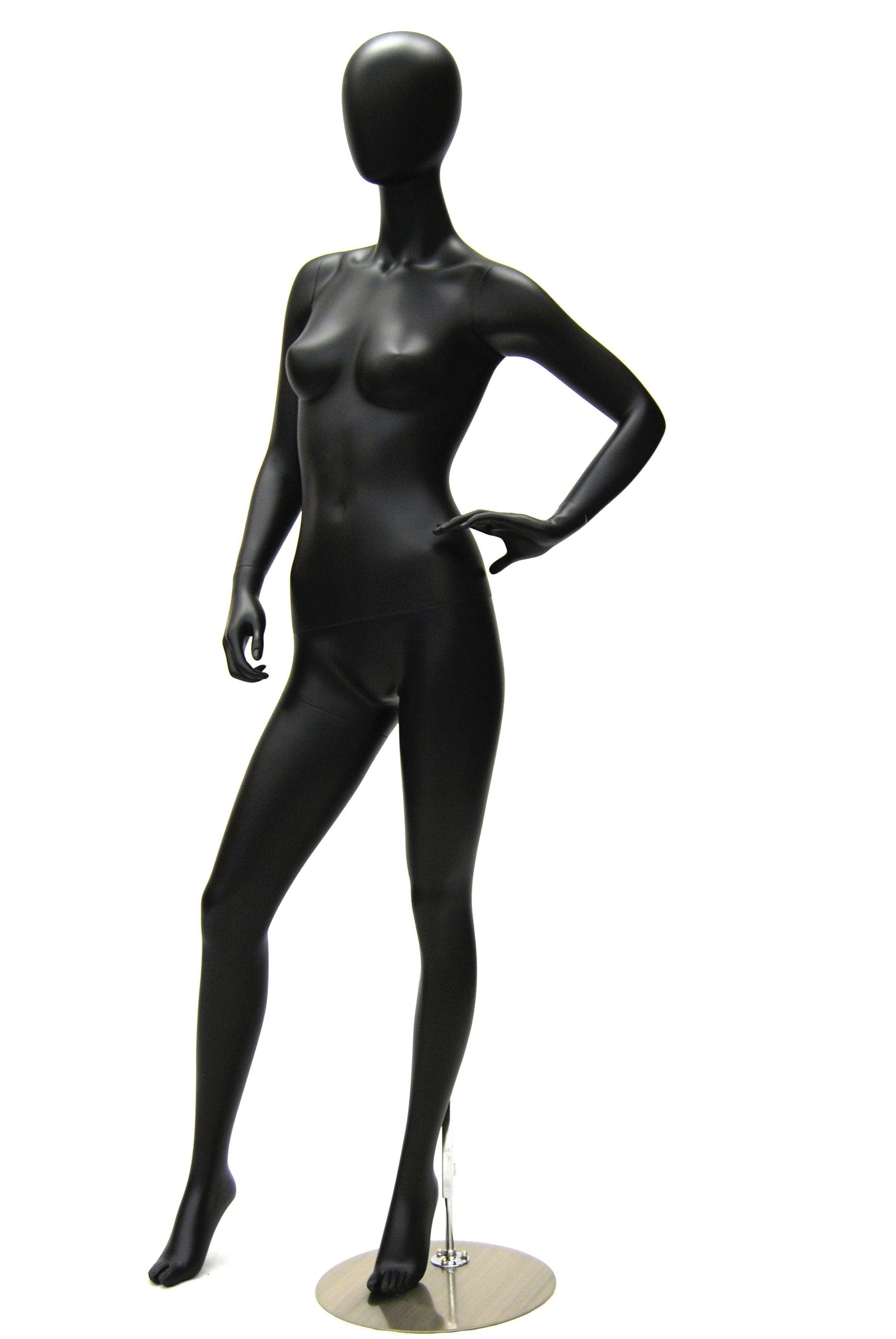 Black Female Egghead Mannequin MM-GF12BK - Mannequin Mall