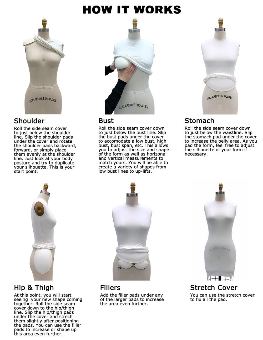 Dress Form Fitting System (Padding Only) - Mannequin Mall