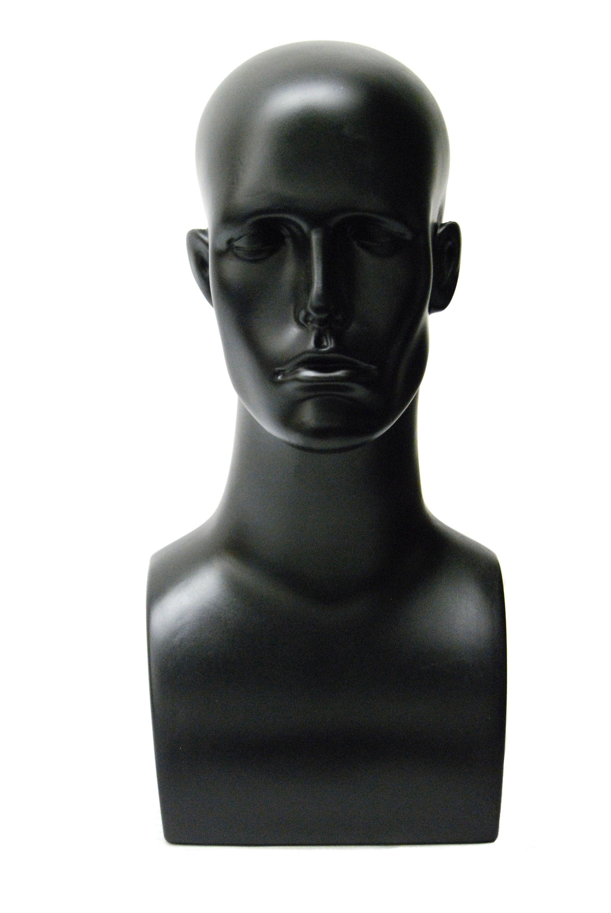 Male Mannequin Head MM-ERABLACK-PS - Mannequin Mall